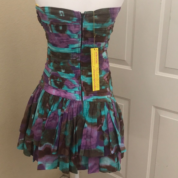 Catherine Malandrino strapless tie dye dress - Picture 6 of 8